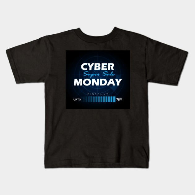 Cyber Monday sale design template Kids T-Shirt by devaleta